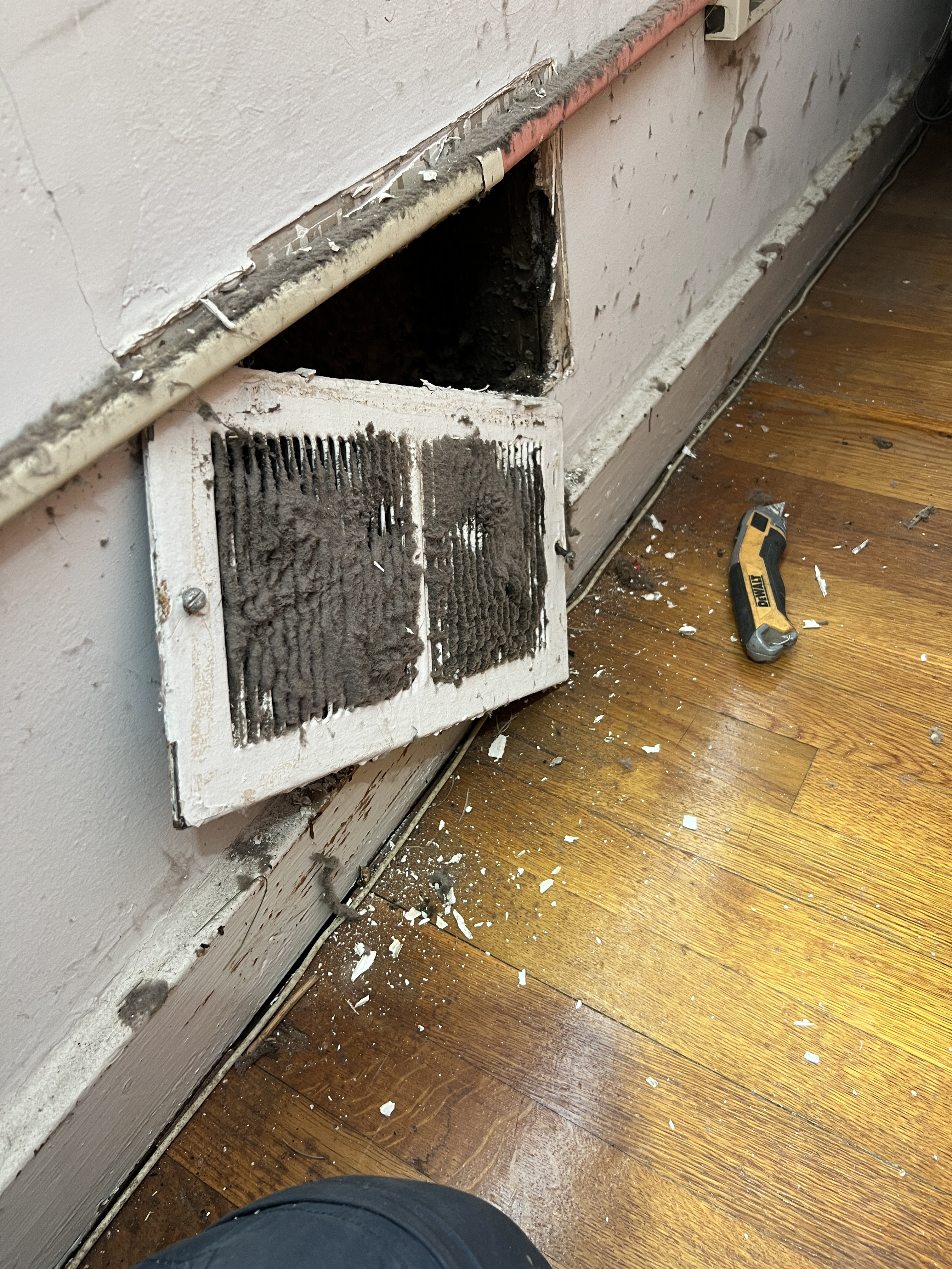 Clogged return grill